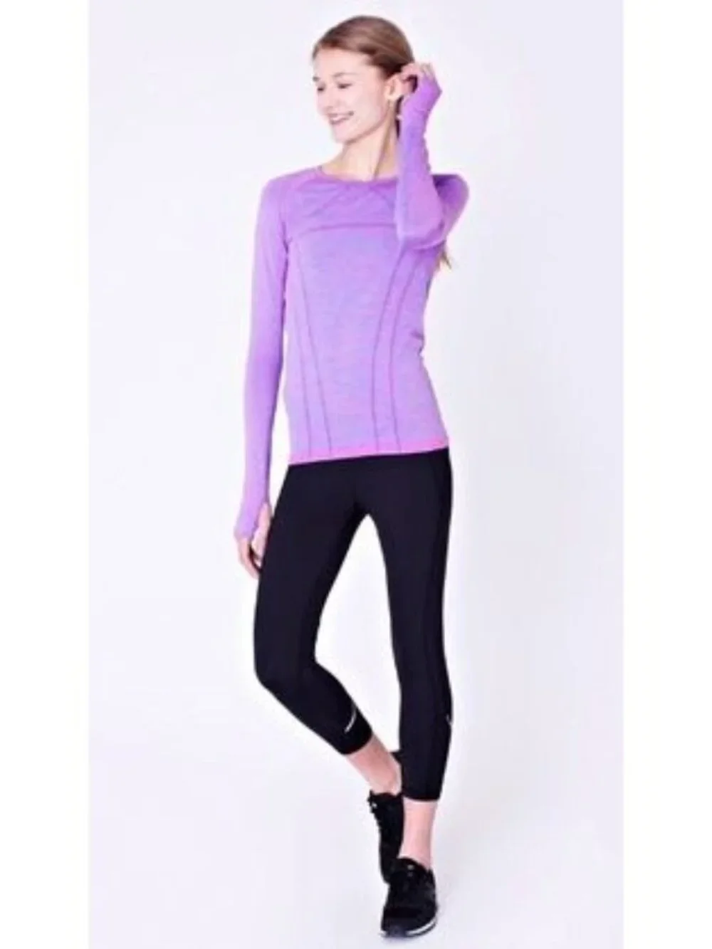 Ivivva Girls Purple Flytech Activewear Tee, Size 14